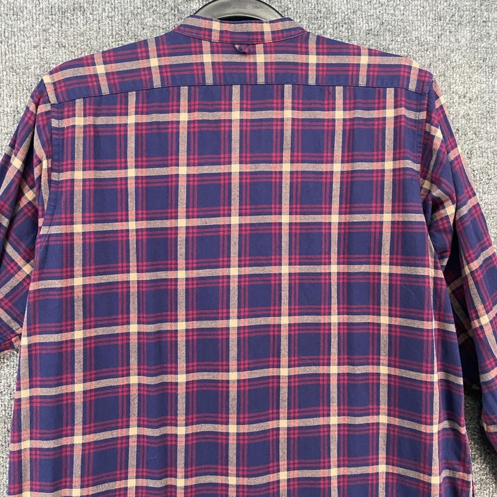 Uniqlo Ines De La Fressange Shirt Dress Size M Blue‎ Flannel Button Up Farm Barn - Picture 5 of 9